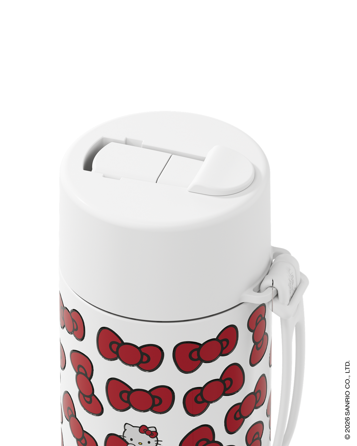 20oz Reusable Bottle Hello Kitty with Flip Straw Lid (Bow Edition)