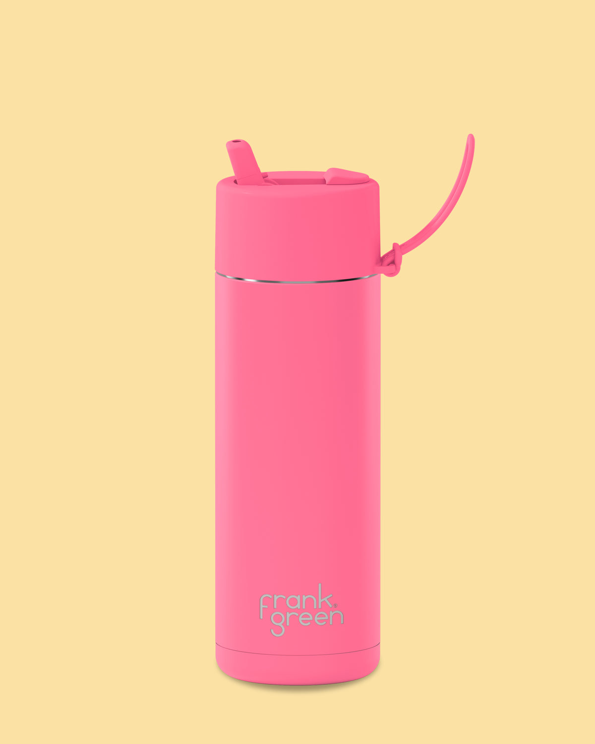 20oz Stainless Steel Ceramic Reusable Bottle Bubblegum with Flip Straw Lid