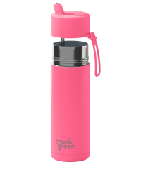 20oz Stainless Steel Ceramic Reusable Bottle Bubblegum with Flip Straw Lid