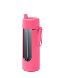 20oz Stainless Steel Ceramic Reusable Bottle Bubblegum with Flip Straw Lid