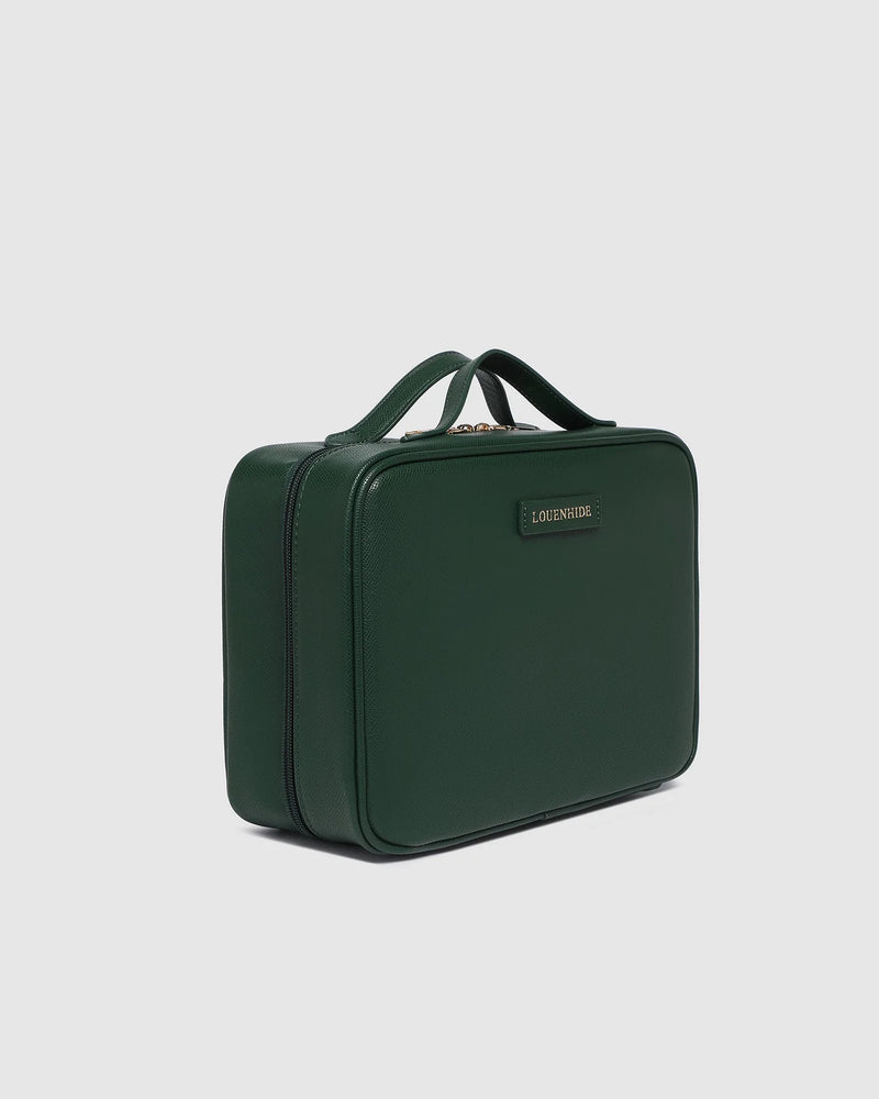Georgie Cosmetic Case - Forest Green