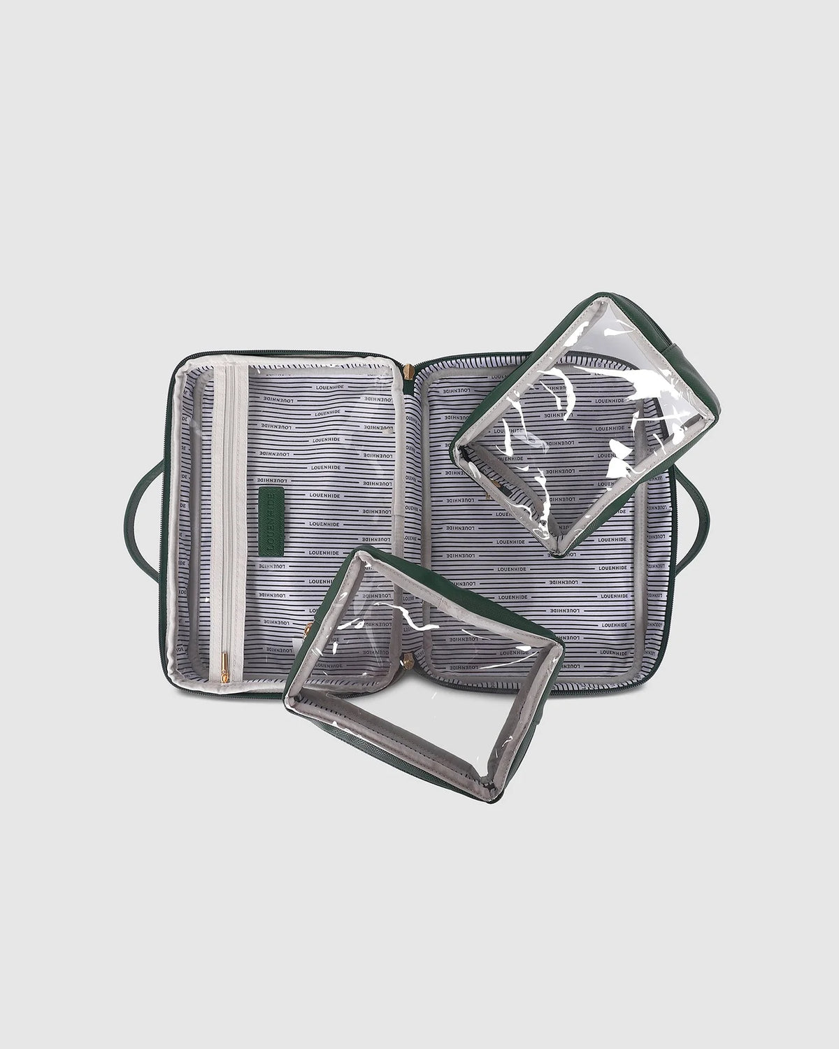 Georgie Cosmetic Case - Forest Green