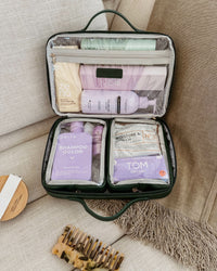 Georgie Cosmetic Case - Forest Green