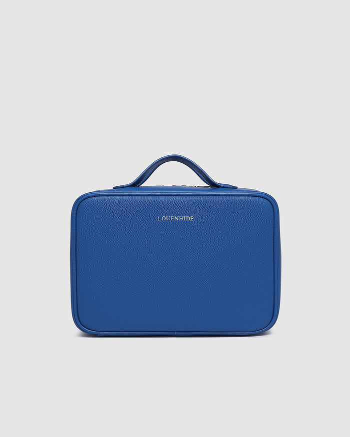 Georgie Cosmetic Case - Ocean Blue