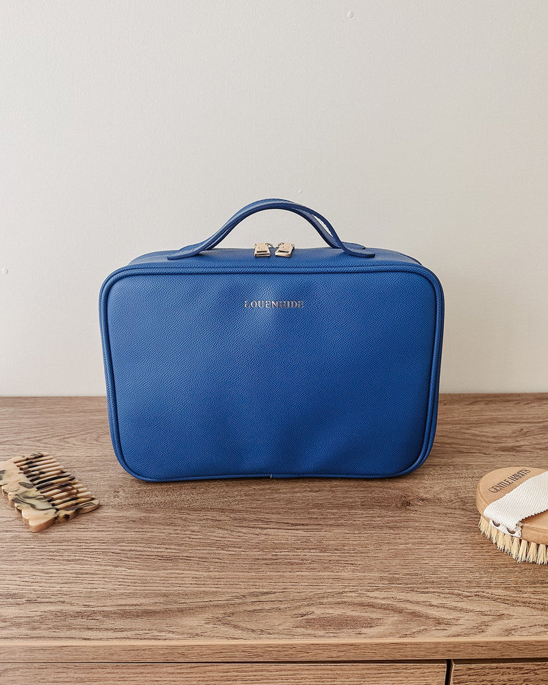 Georgie Cosmetic Case - Ocean Blue