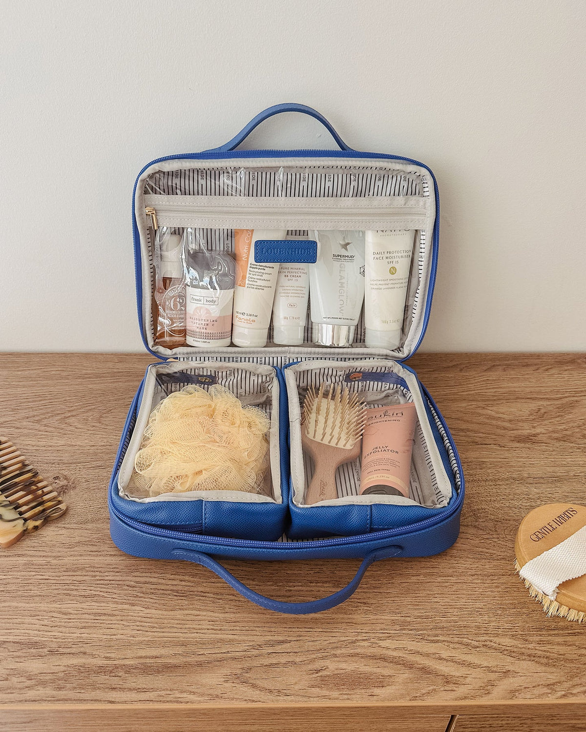 Georgie Cosmetic Case - Ocean Blue