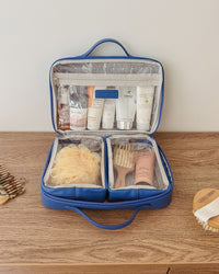 Georgie Cosmetic Case - Ocean Blue