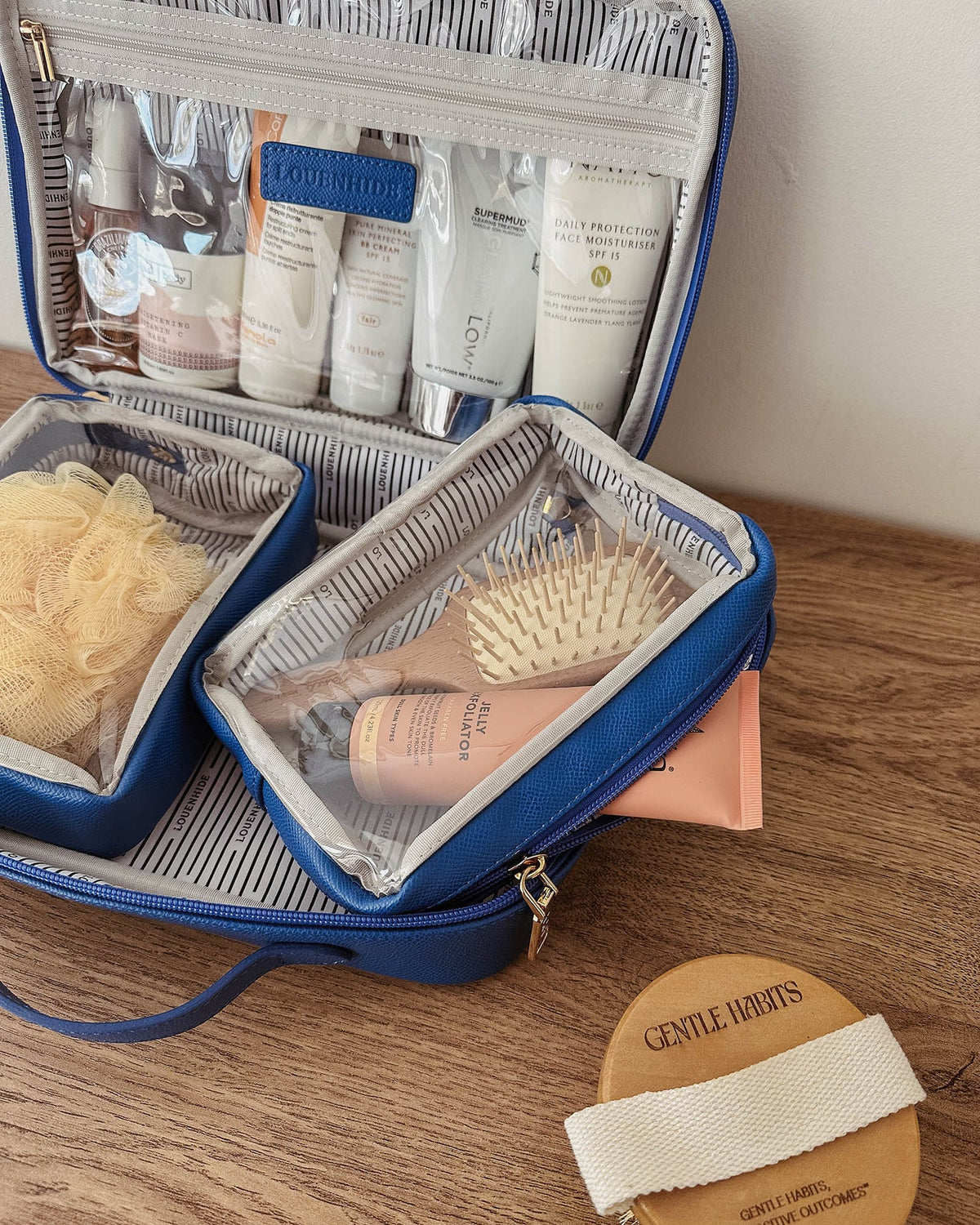 Georgie Cosmetic Case - Ocean Blue