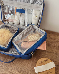 Georgie Cosmetic Case - Ocean Blue