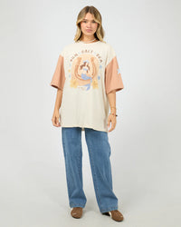 Sun Salt Sea Oversized Tee - Vanilla