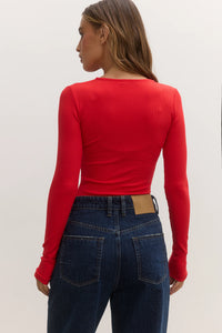 Lara Bodysuit - Cherry Red