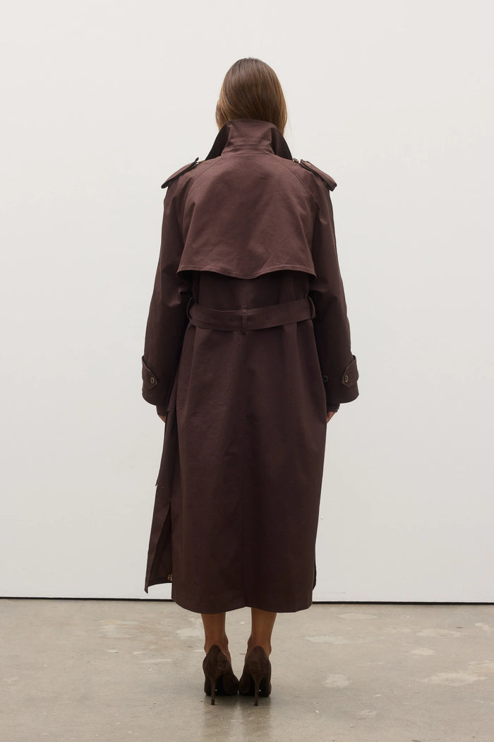 Reece Trench Coat - Espresso