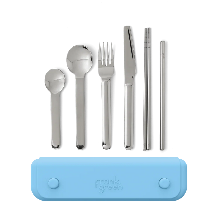 Premium Stainless Steel Utensil Set Sky Blue