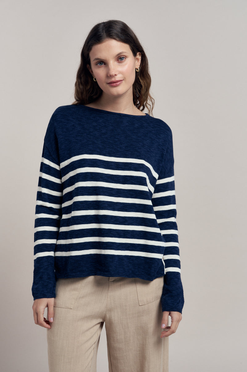 Bobby Top - Navy/Milk