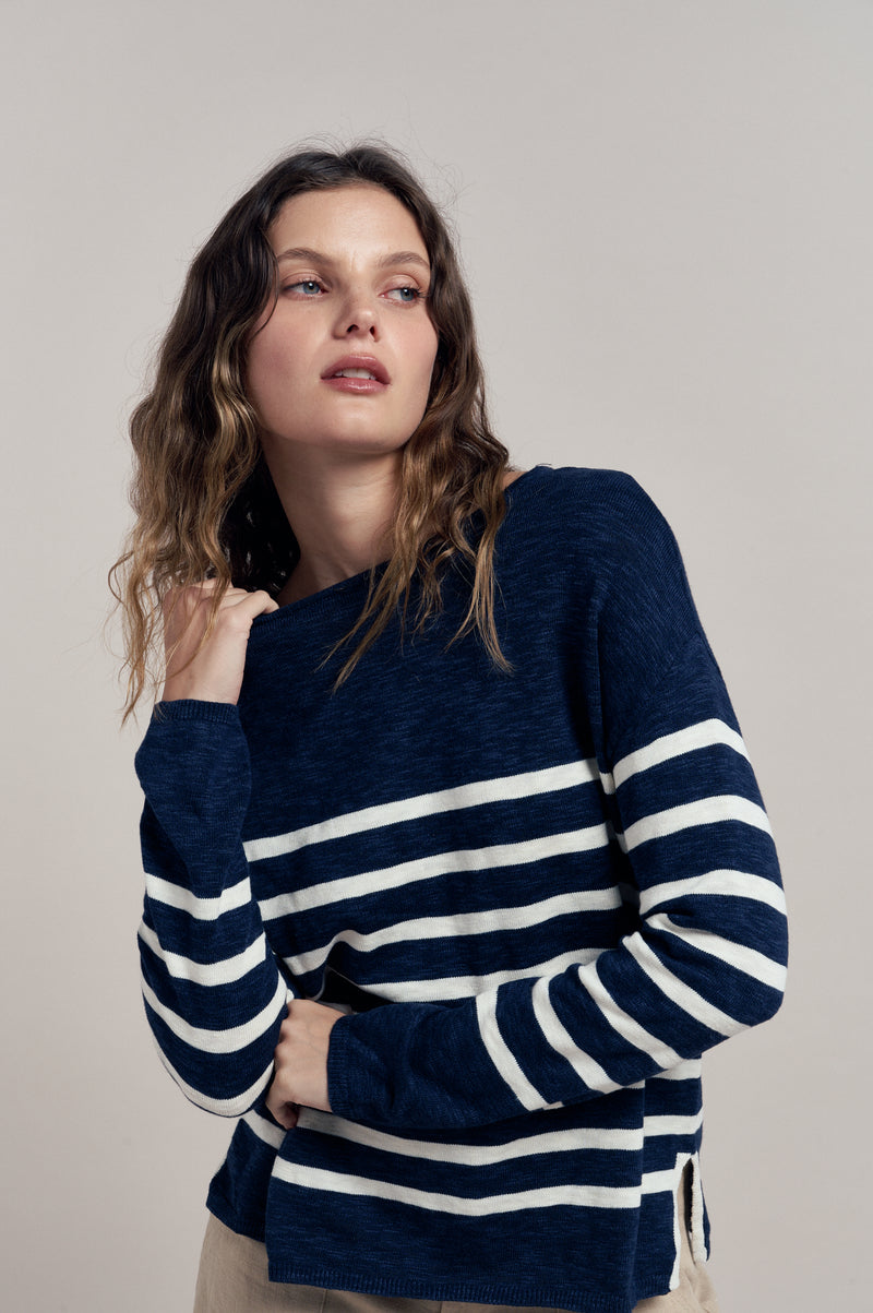 Bobby Top - Navy/Milk