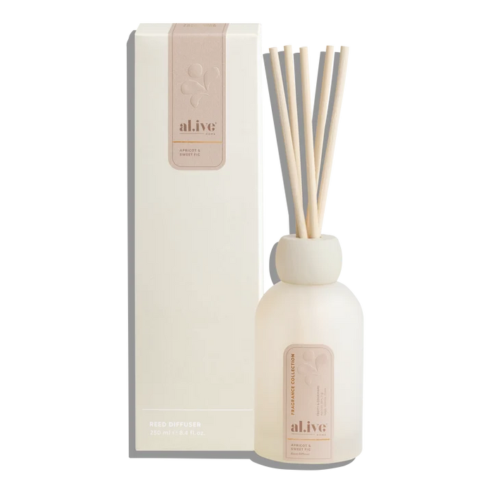 250ML Reed Diffuser - Apricot & Sweet Fig. Al.ive Body