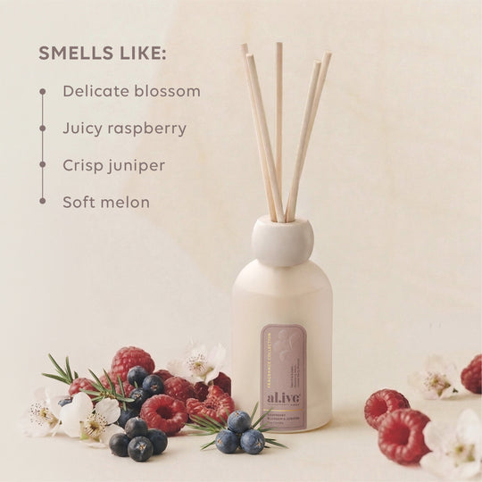 250ML Reed Diffuser - Raspberry Blossom & Juniper. Al.ive Body