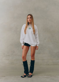 Distressed Long Sleeve - White/Green
