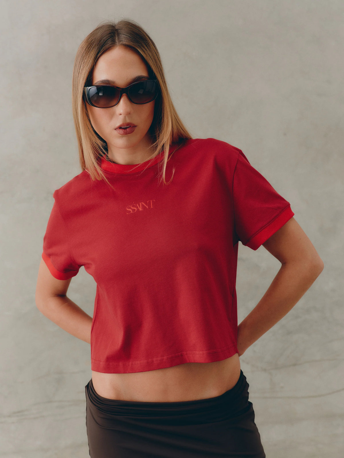 Logo Baby Tee - Red