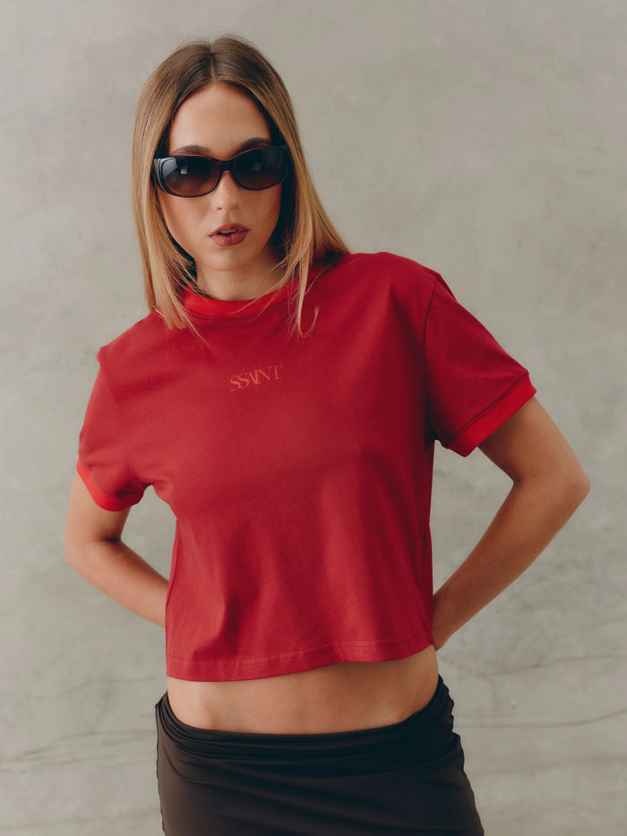 Logo Baby Tee - Red