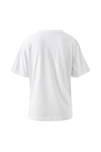 Stevie Slouchy Tee - White/80’s sport