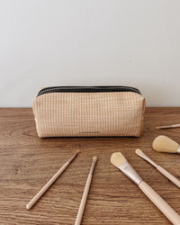 Brianna Makeup Bag - Natural/Black