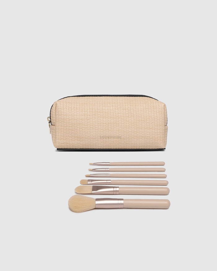 Brianna Makeup Bag - Natural/Black