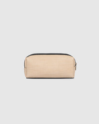 Brianna Makeup Bag - Natural/Black