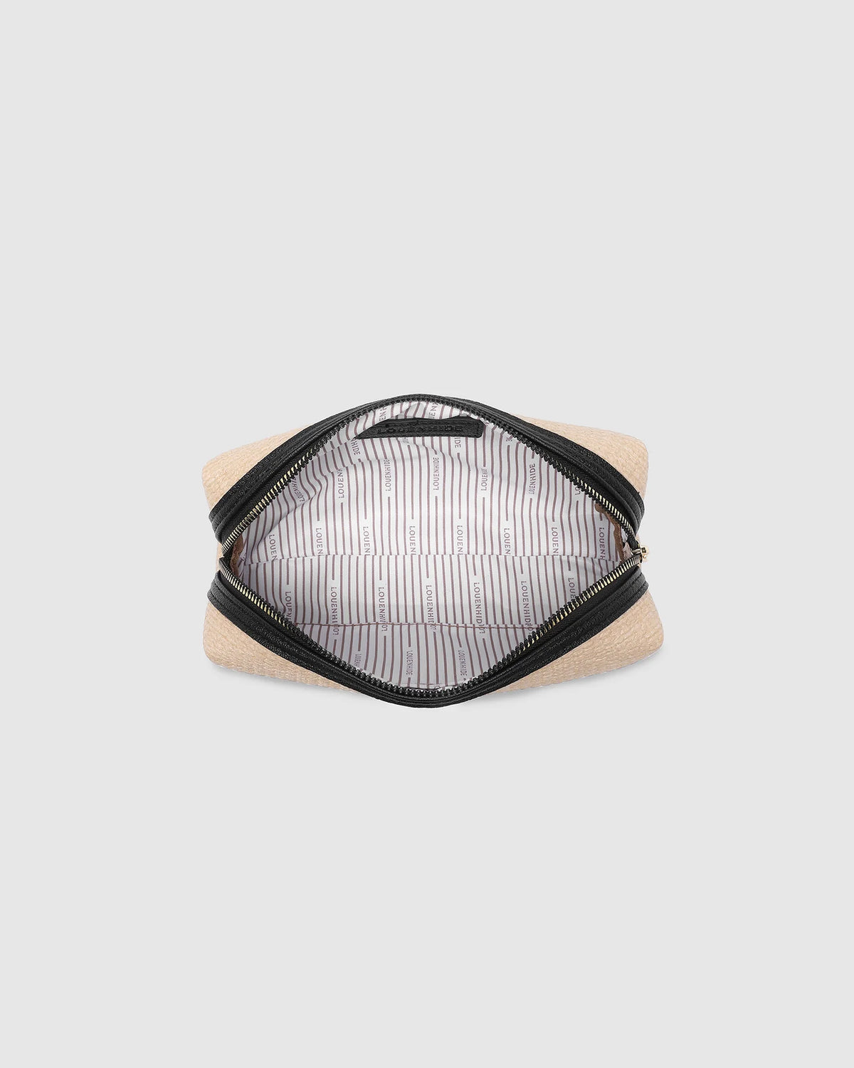 Brianna Makeup Bag - Natural/Black