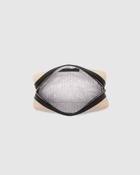 Brianna Makeup Bag - Natural/Black