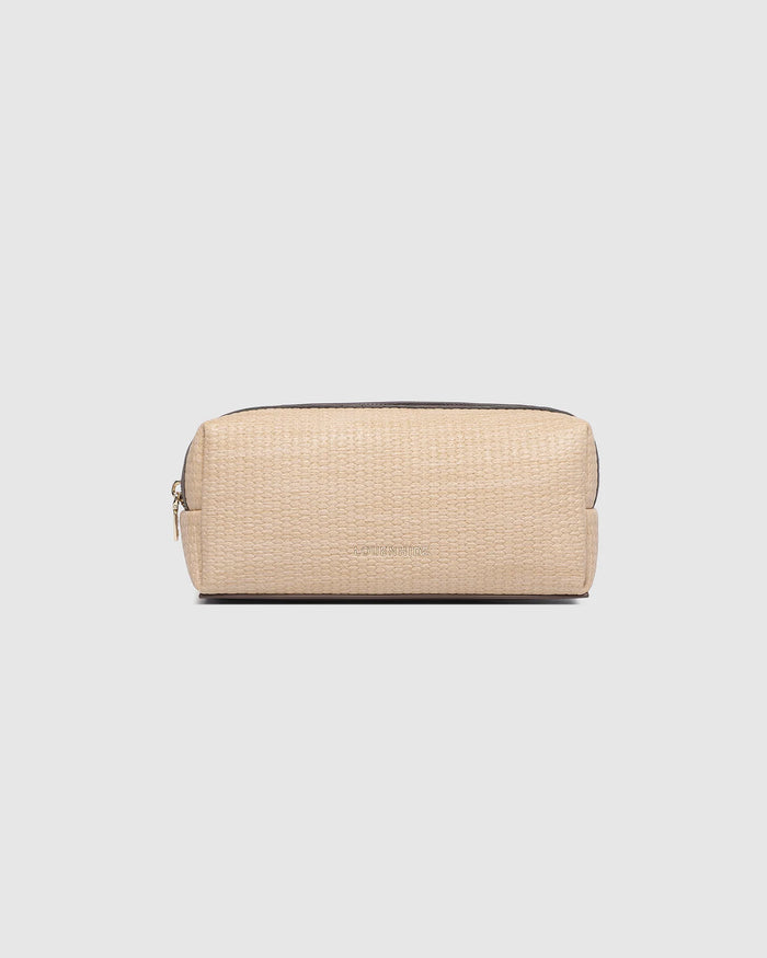 Brianna Makeup Bag - Natural/Chocolate