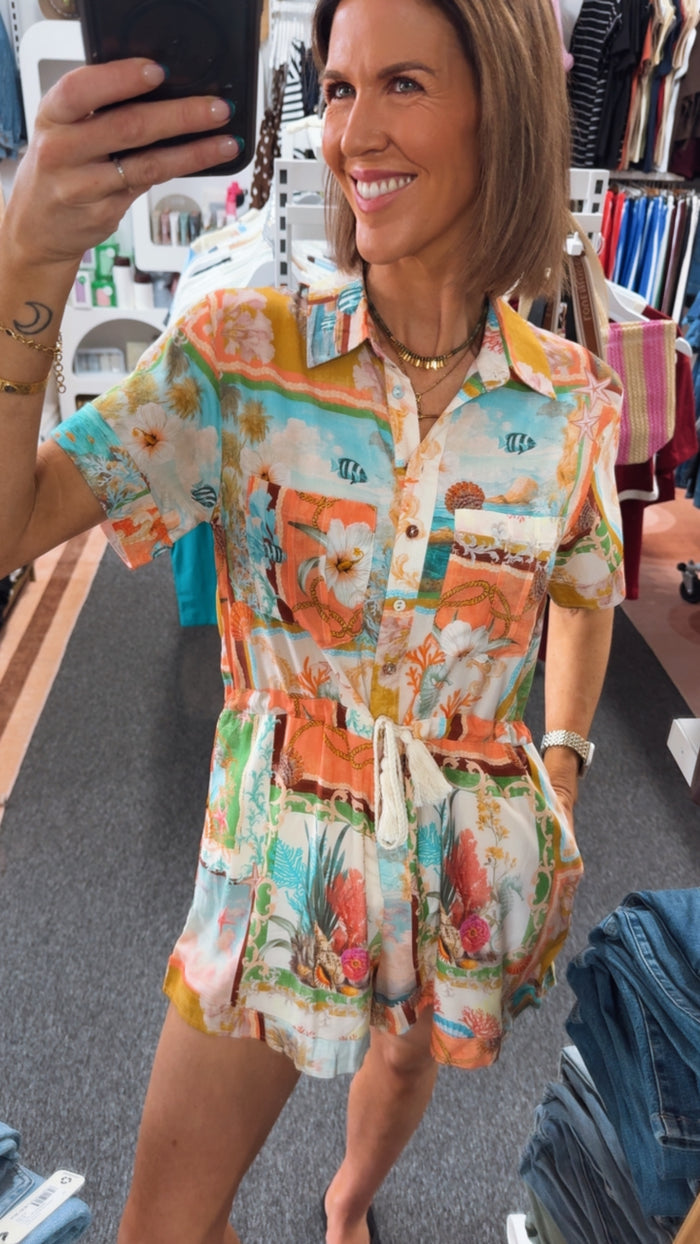 Seaside Mosaic Playsuit