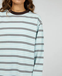 Stripe Long Sleeve Tee - Light Blue