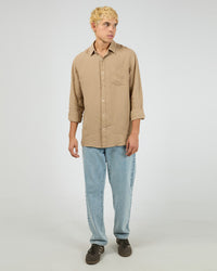 Linen Long Sleeve Shirt II - Tan