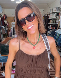 Sare Green Bead Necklace