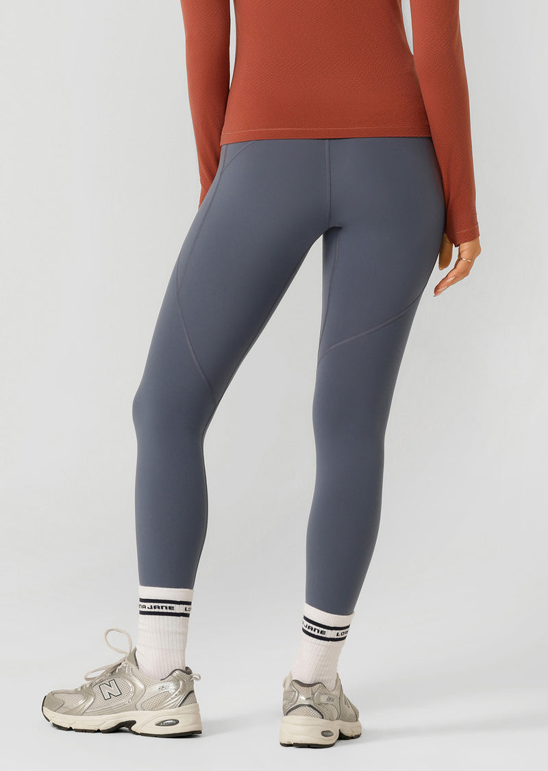 Amy No Ride Phone Pocket Full Length Leggings - Dark Powder Grey