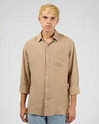 Linen Long Sleeve Shirt II - Tan