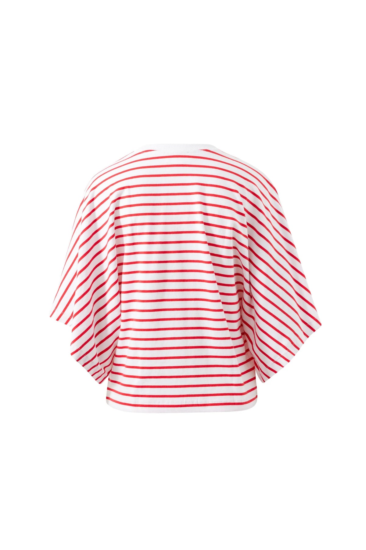 Lucy Relaxed Sleeve Tee - White/Heritage/Red Stripe