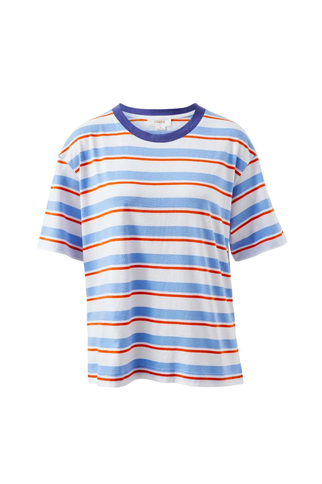Stevie Slouchy Tee - Sky Blue Flame Stripe
