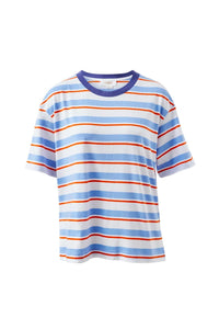 Stevie Slouchy Tee - Sky Blue Flame Stripe