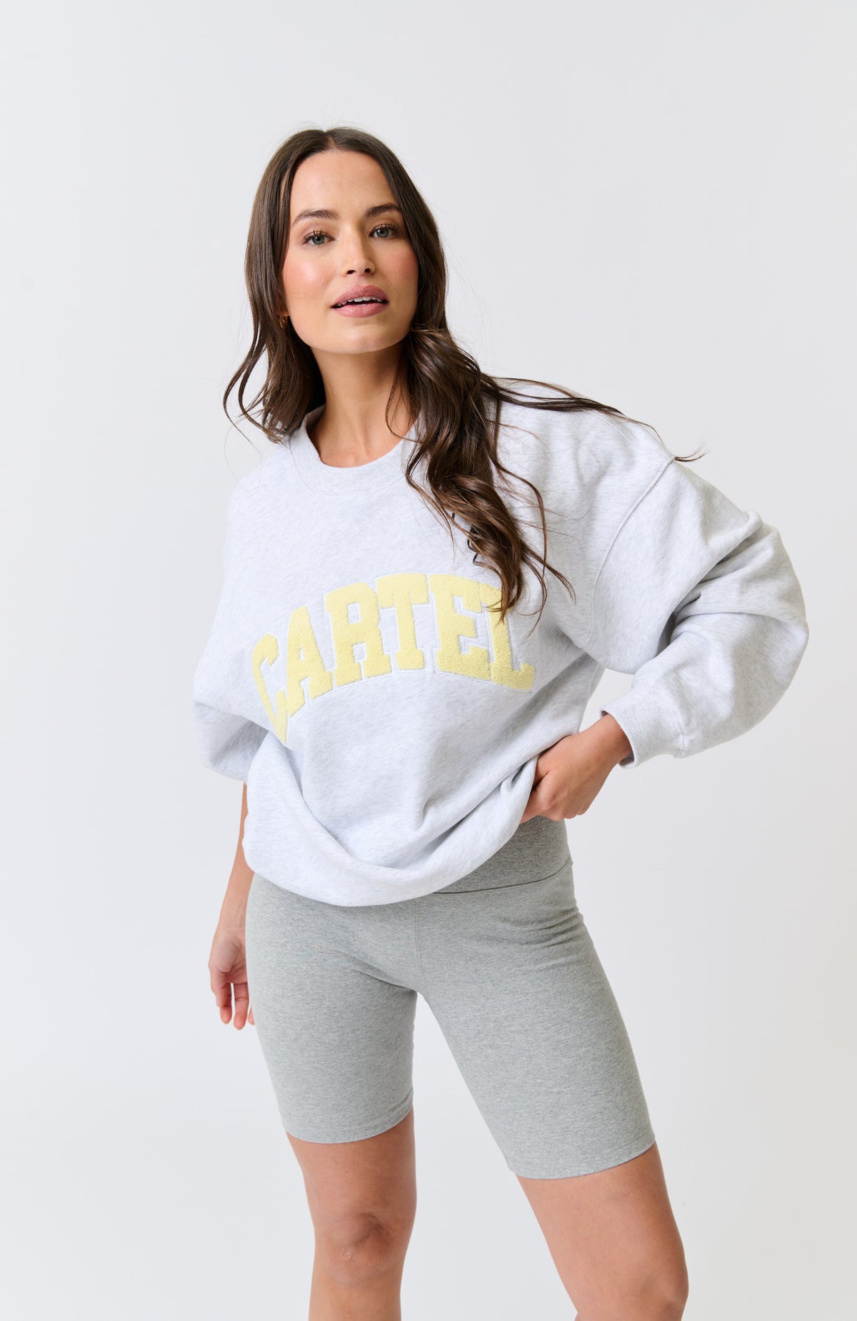 Nina Sweater - Grey Marle Varsity