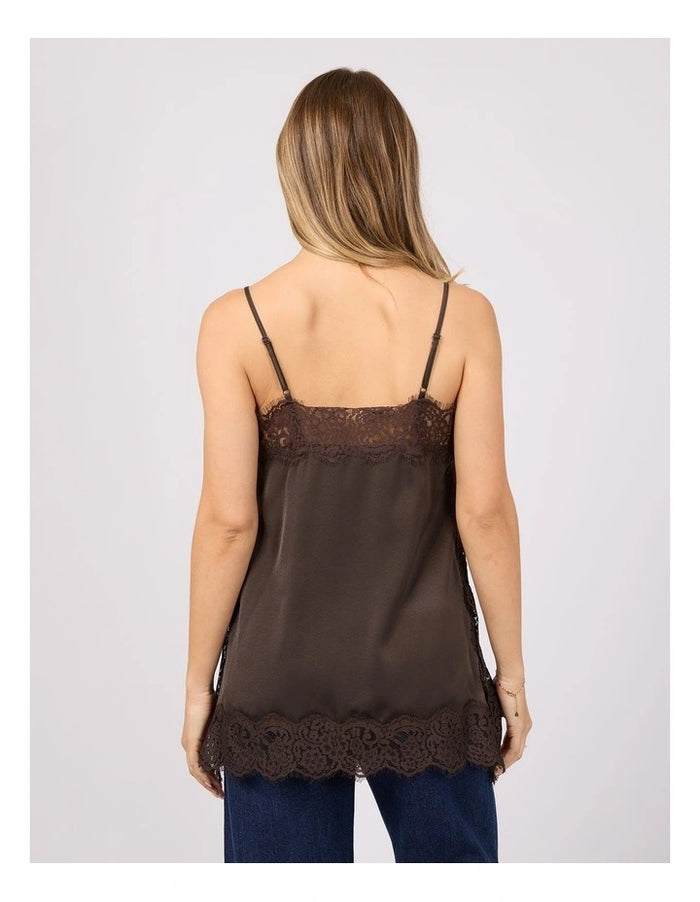 Have Lace Cami - Coffee