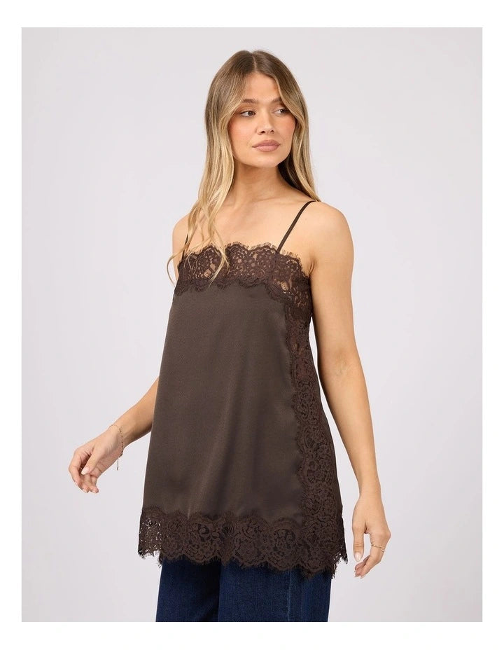 Have Lace Cami - Coffee