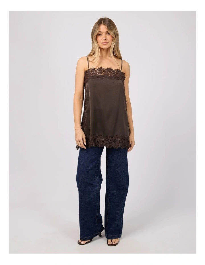 Have Lace Cami - Coffee