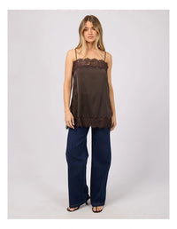 Have Lace Cami - Coffee