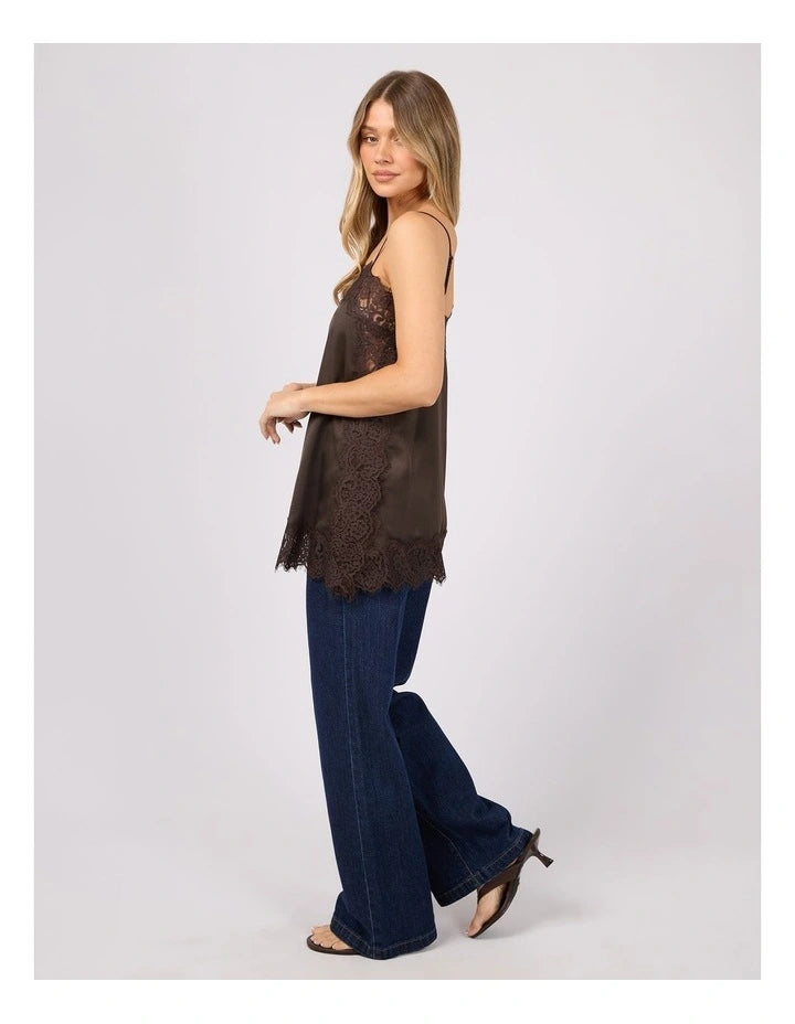Have Lace Cami - Coffee