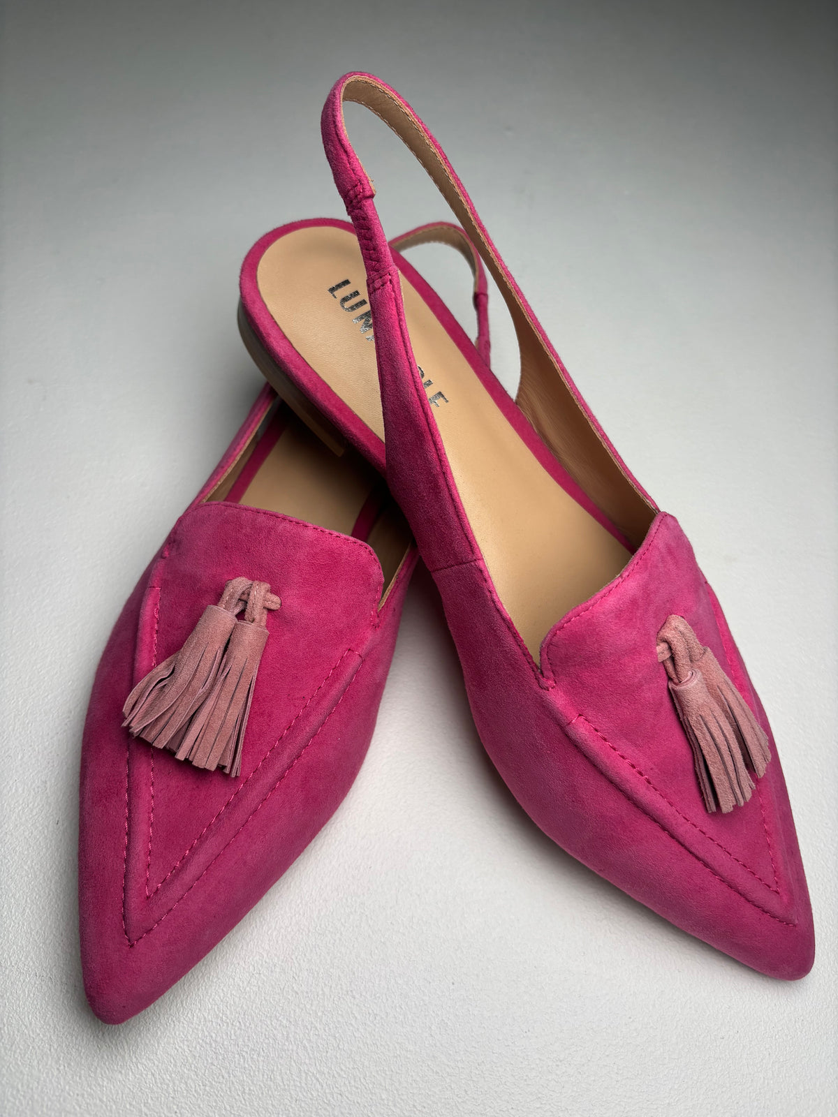Luna Sole Piper - Fuchsia/Pale Pink Suede
