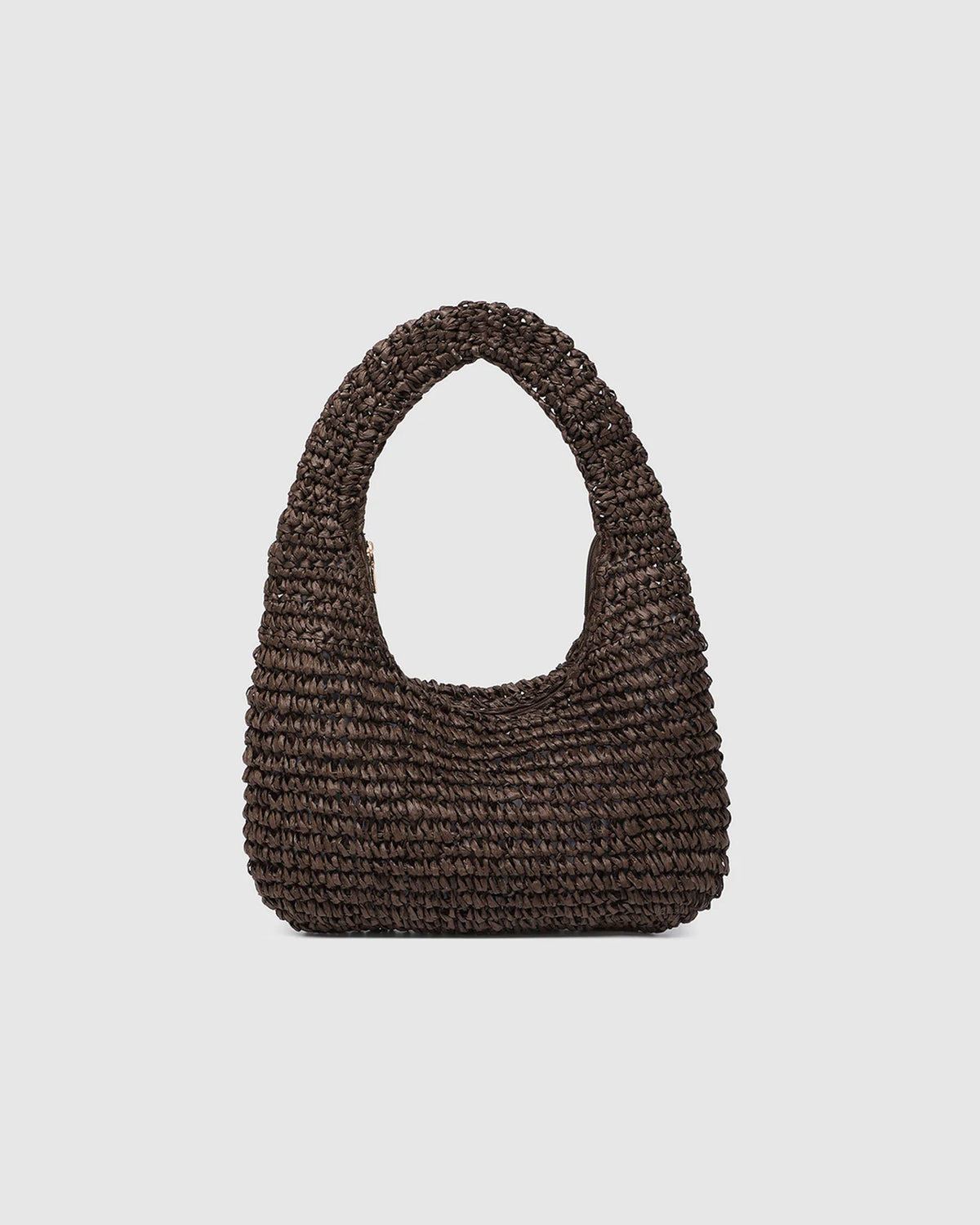 Nellie Shoulder Bag - Raffia Chocolate