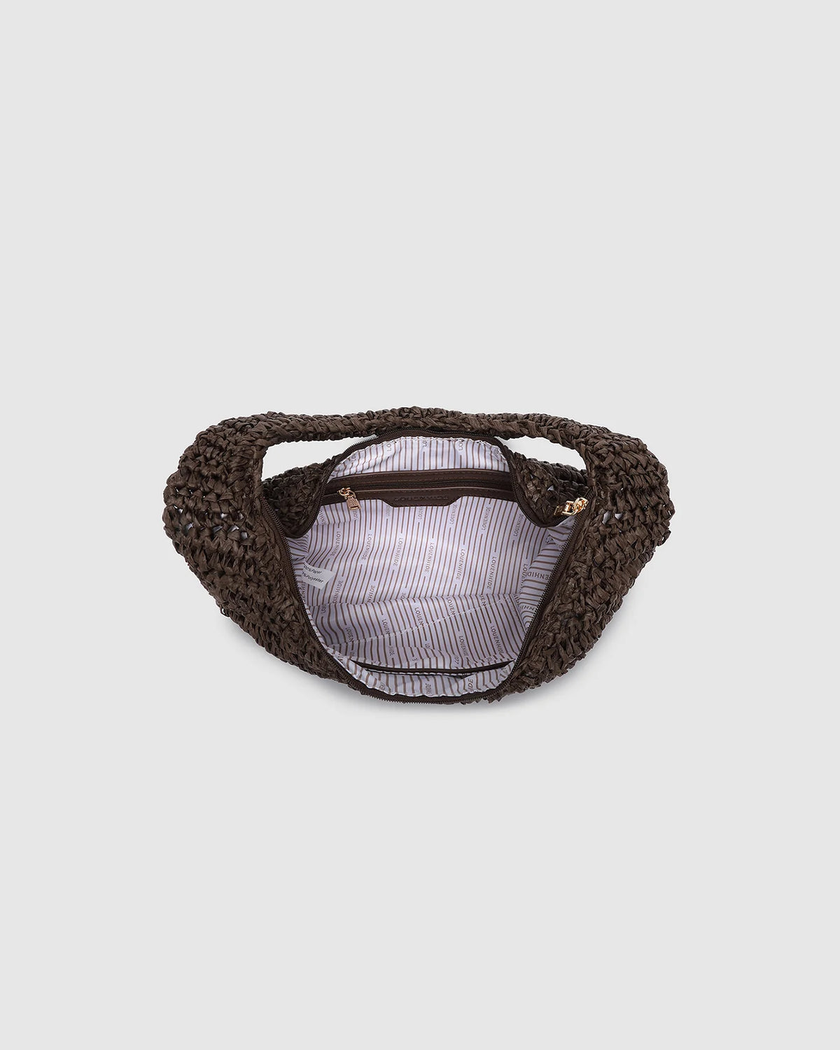 Nellie Shoulder Bag - Raffia Chocolate