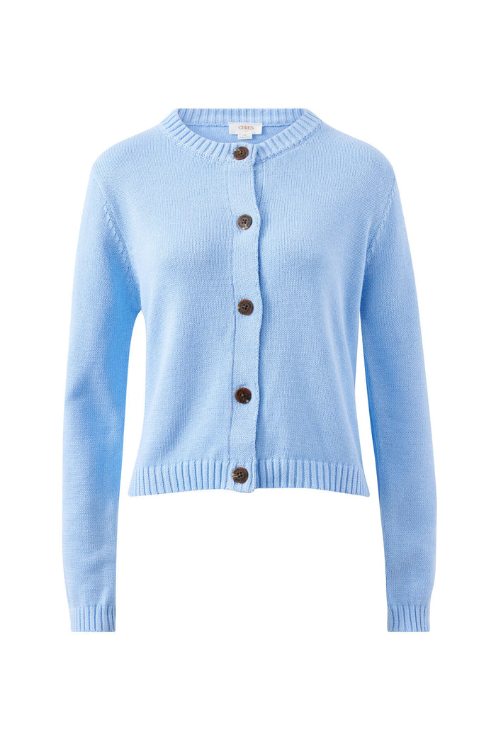 Nelly Long Sleeve Knit Cardi - China Blue